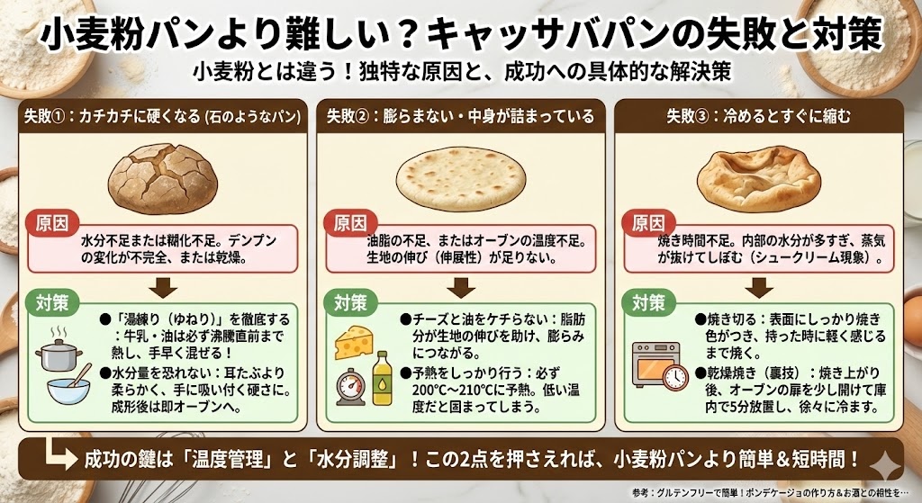 キャッサバパンの失敗と対策