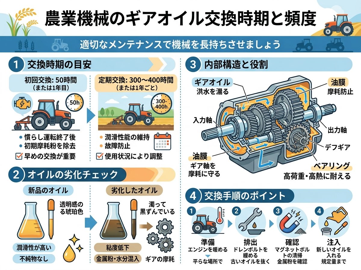 ギアオイルの交換時期と頻度