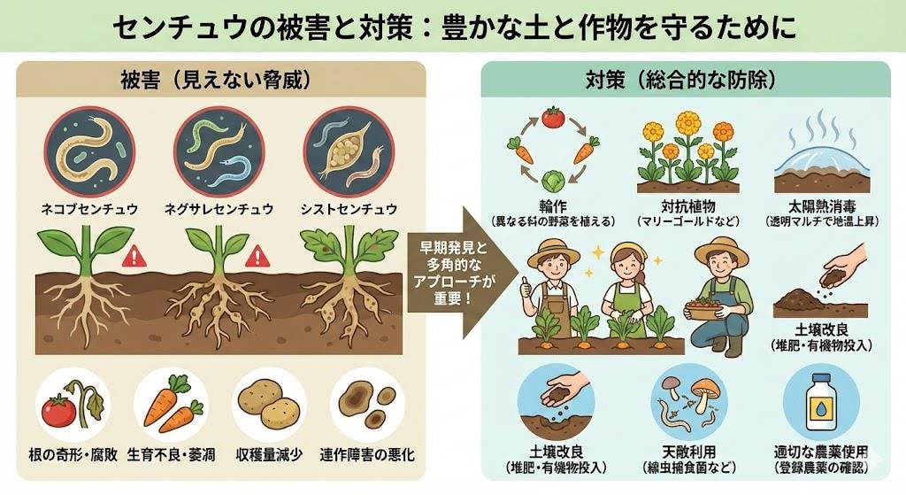 センチュウの被害と対策