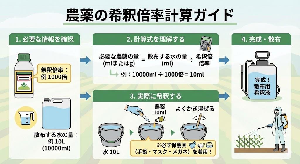 農薬の希釈倍率の計算