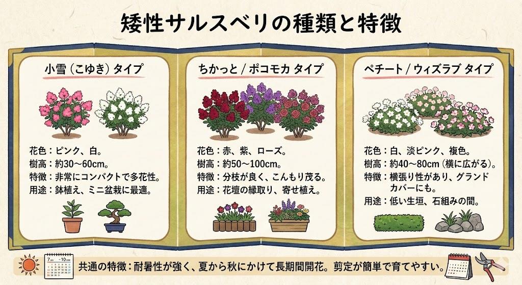 矮性サルスベリの種類