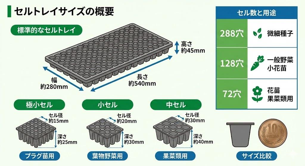 セルトレイ の サイズ
