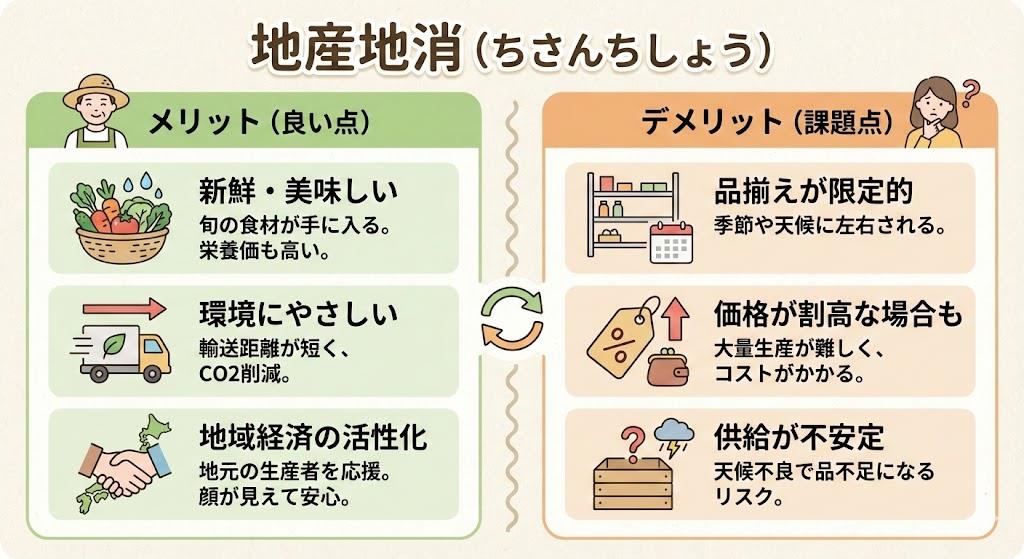 地産地消のメリットとデメリット