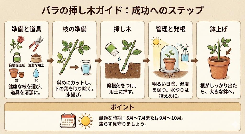 挿し木やり方バラ