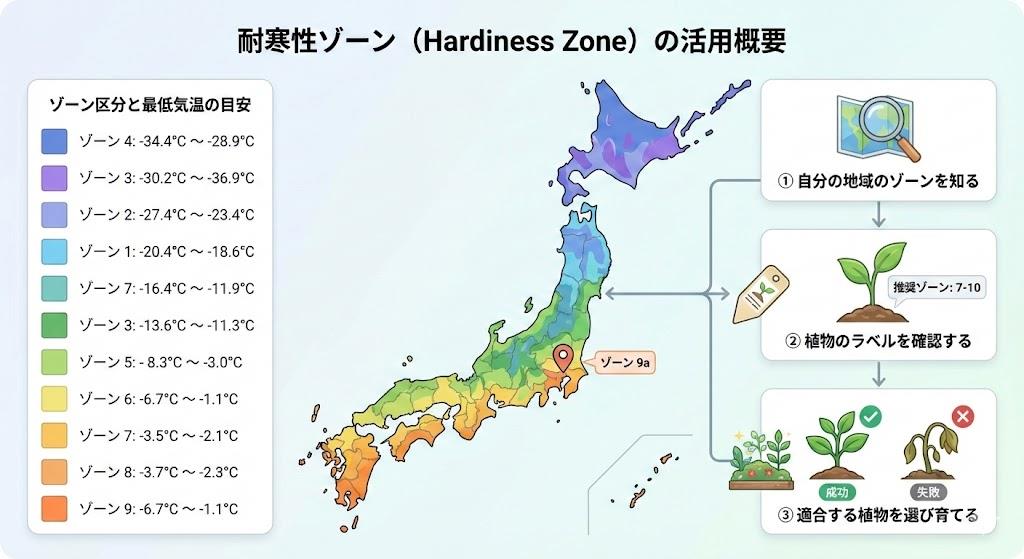 耐寒性ゾーン（Hardiness Zone）の活用
