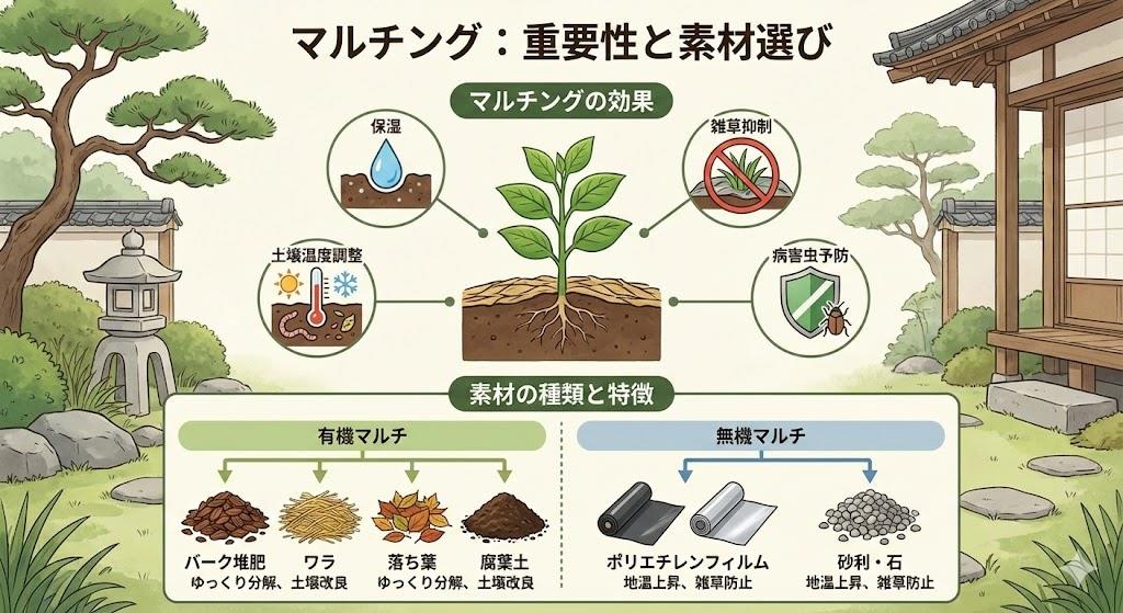 マルチングの重要性と素材選び