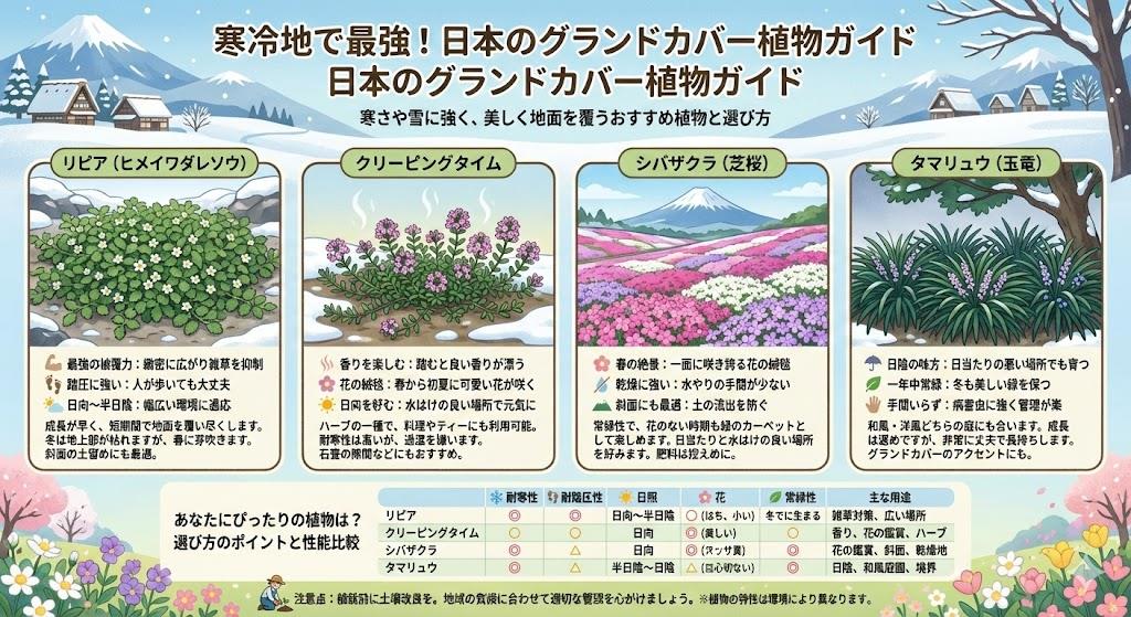 寒冷地向け最強グランドカバー植物