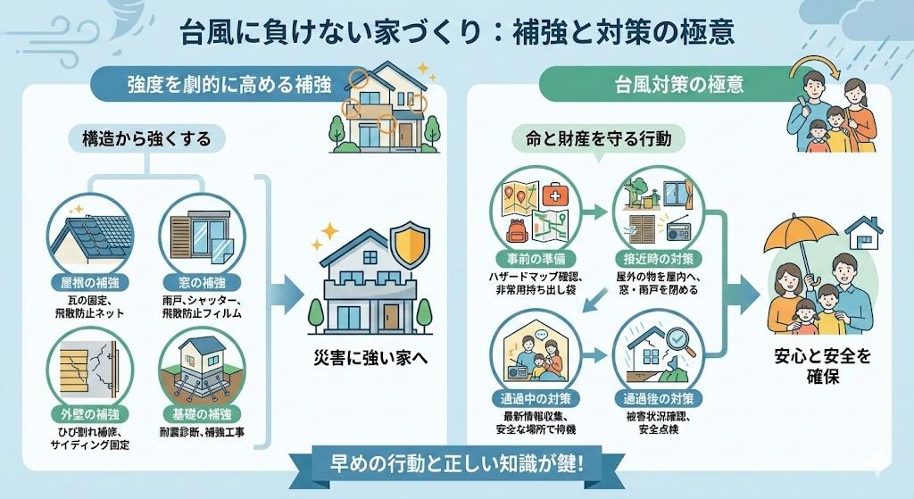強度を劇的に高める補強と台風対策の極意