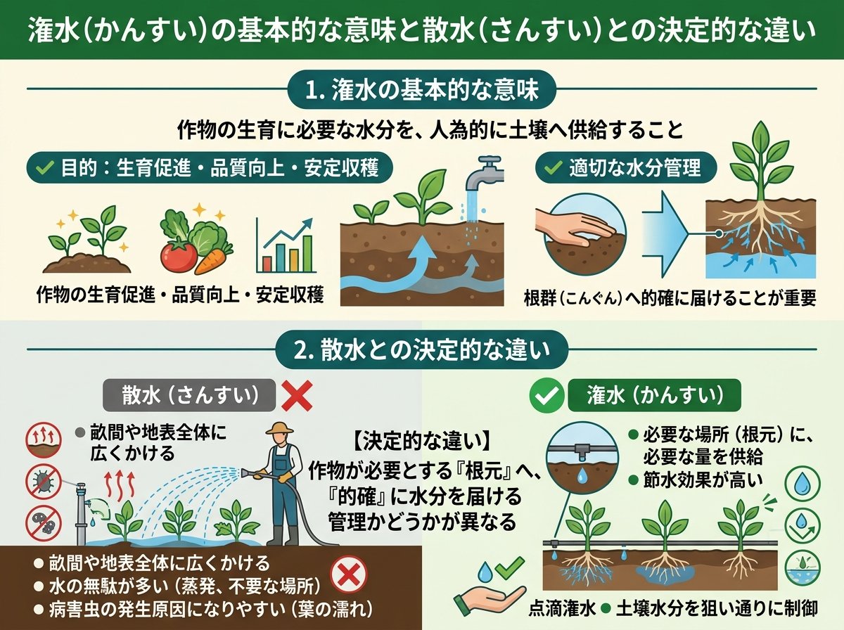 潅水の基本的な意味と散水との決定的な違い