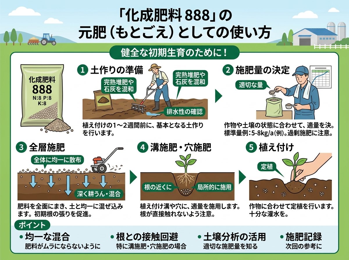 化成肥料888の元肥としての使い方