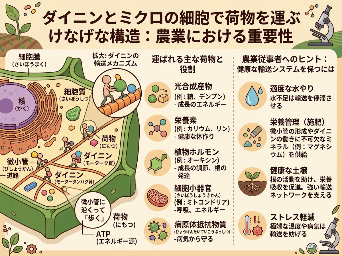 ダイニンとミクロの細胞で荷物を運ぶけなげな構造