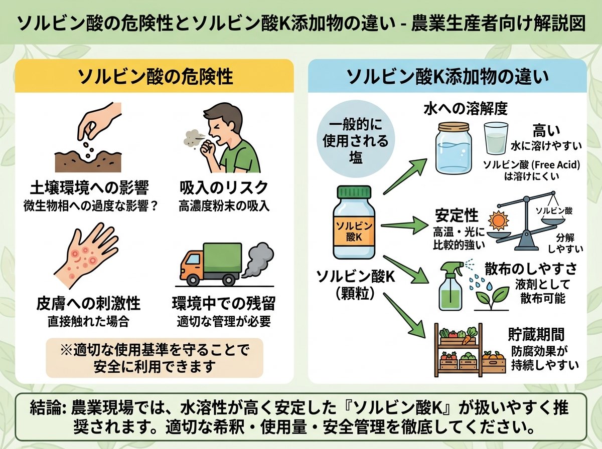 ソルビン酸危険性とソルビン酸K添加物の違い