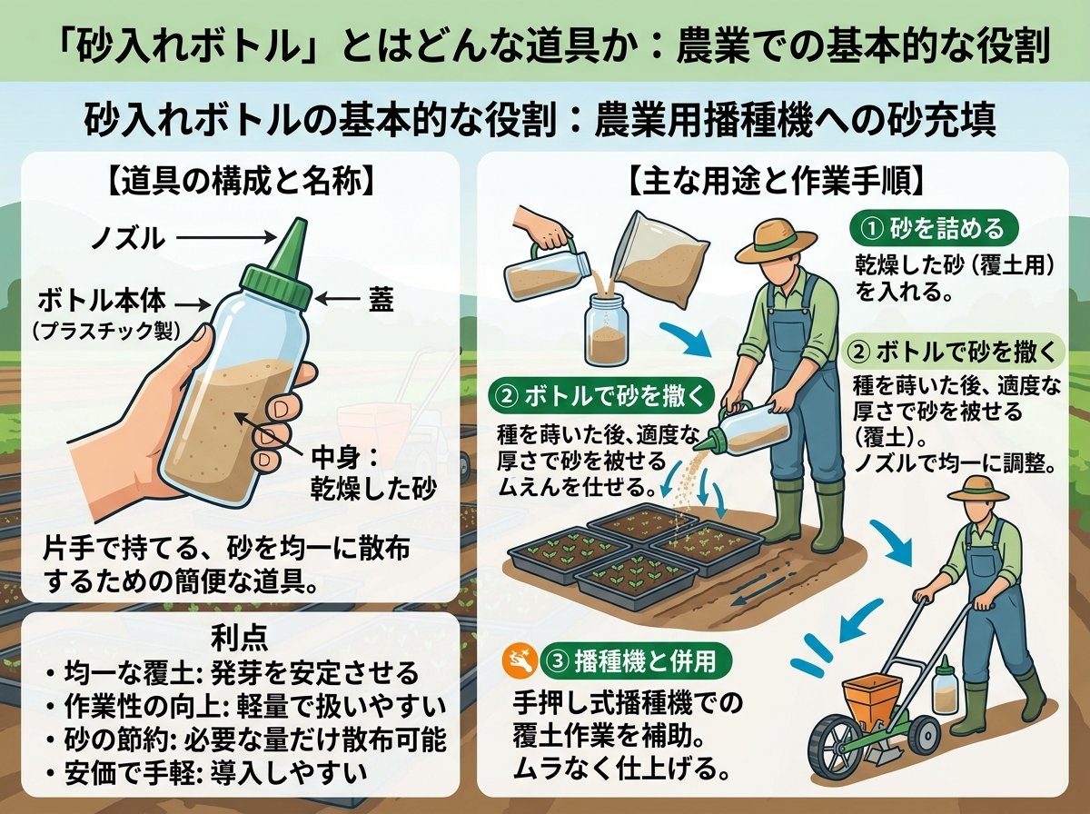 砂入れボトルとはどんな道具か:農業での基本的な役割