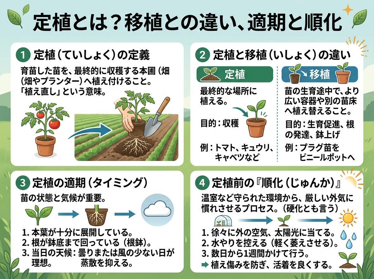 定植とは?移植との違いや適期と順化